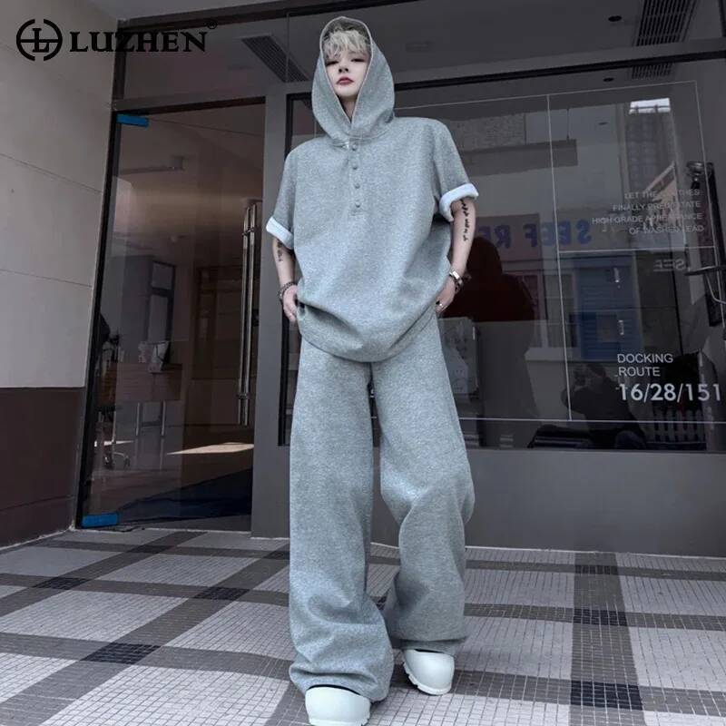 Street Fashion For Man - LUZHEN Original Tops Sleeve 2026 Short