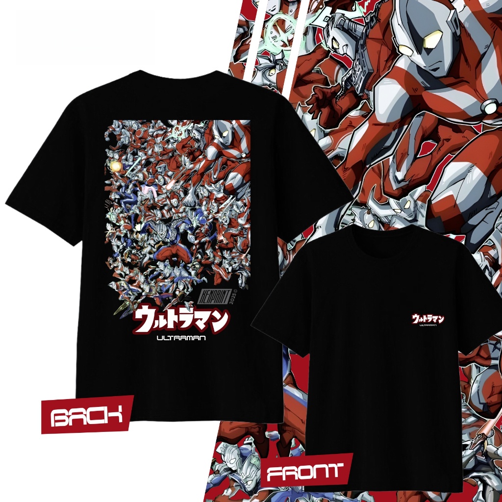 Street Fashion Of Japan - Anime Ultraman Printed Cotton Y2K T-shirt
