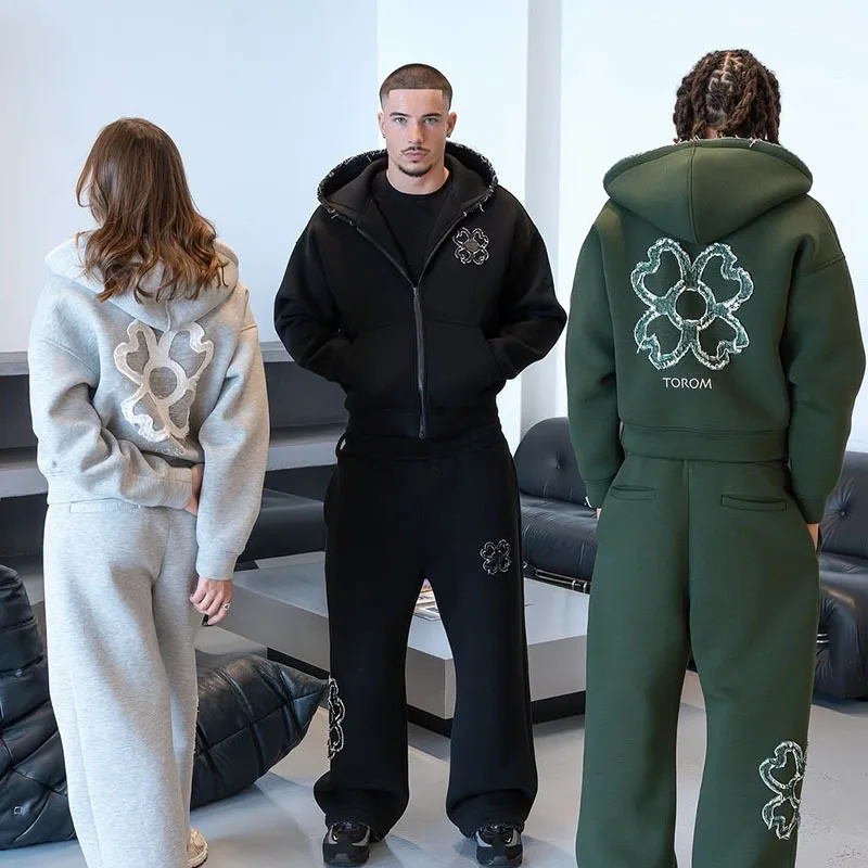 Street Fashion For Man - Spring Autumn Oversized 4 Leaf Clover