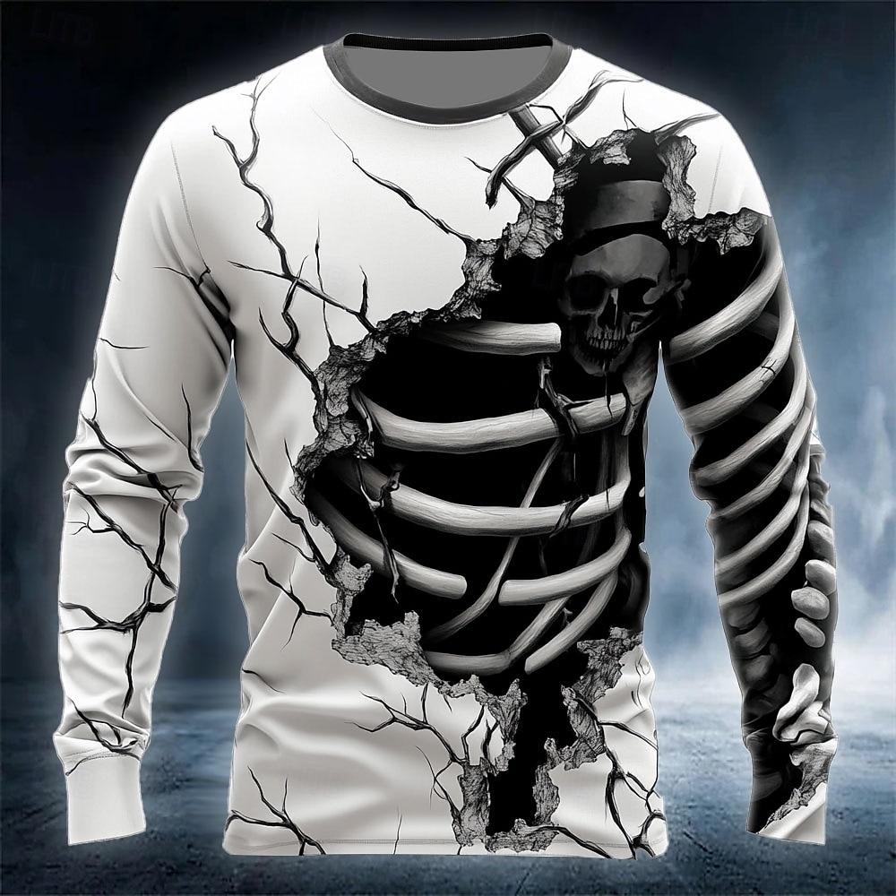 Street Fashion For Man - Funny 3D Skull Print Men's T-shirt