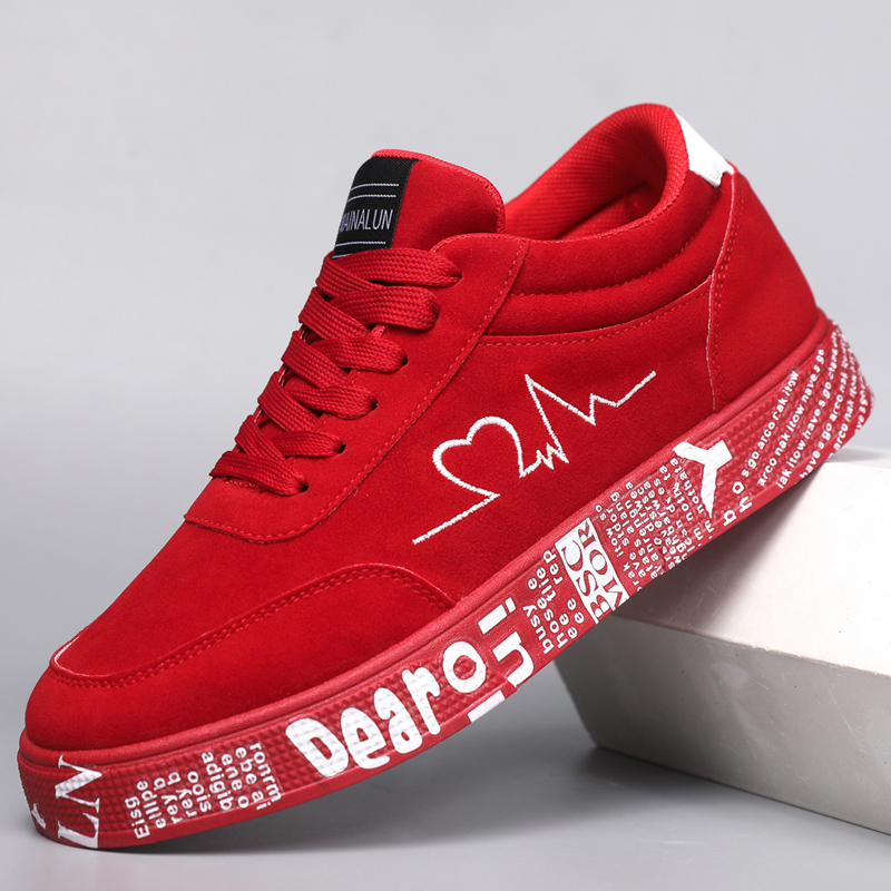 Street Fashion Magazine - Breathable Mid-Top Sneakers , Heart &