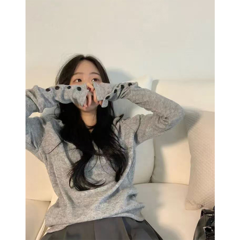 MEXZT Streetwear Gray Sweater  - Street Fashion In Korea 评论和价格