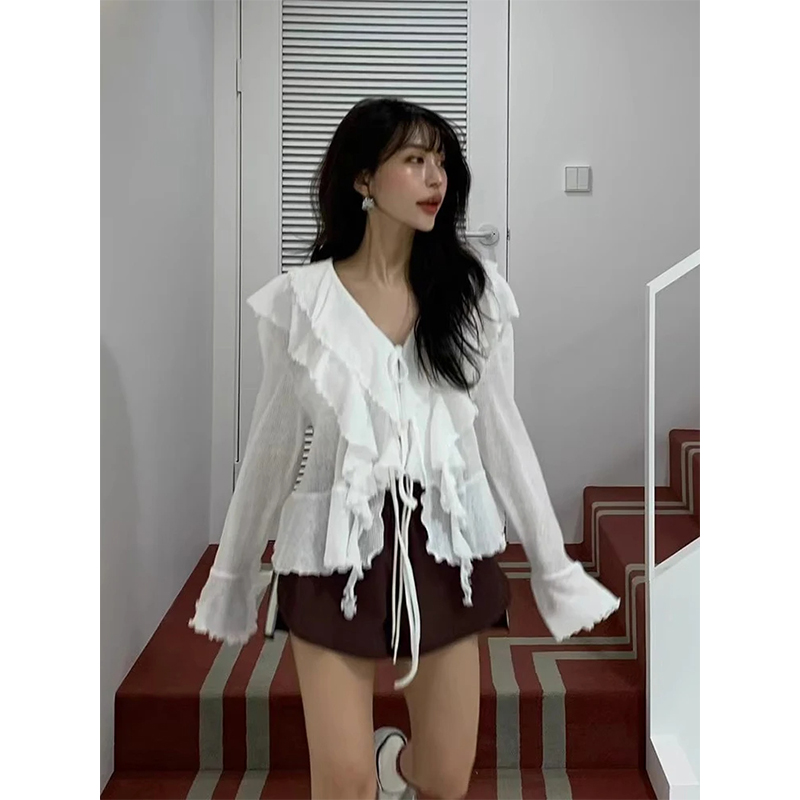 MEXZT Cropped White Shirts Wom - Street Fashion In Korea 评论和价格
