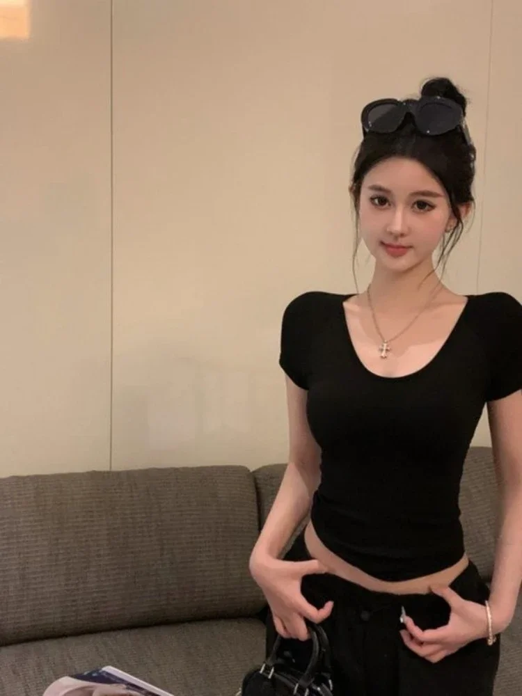 Back-length Tops Woman Black C - Street Fashion Reviews 评论和价格