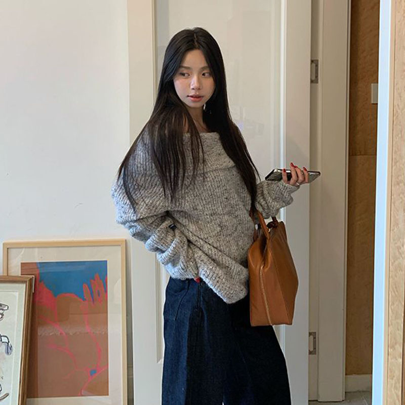 Elegant Off Shoulder Slash Nec - Street Fashion In Korea 评论和价格