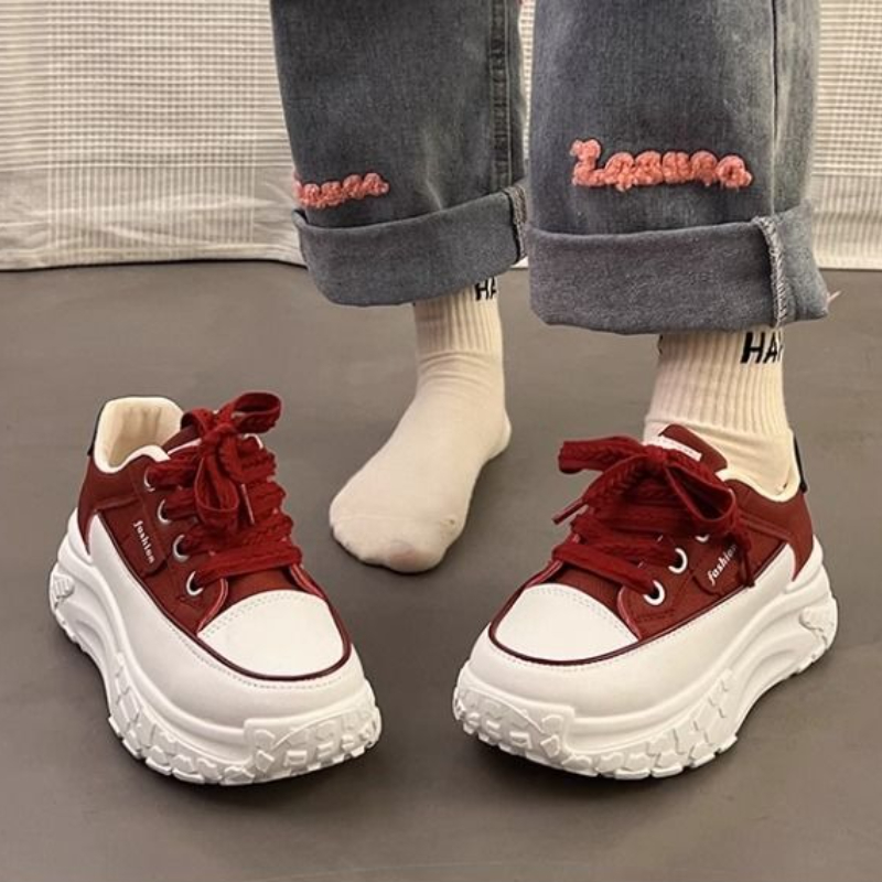 Spring Chunky White Sneakers f - Chunky Sneaker Platform 评论和价格