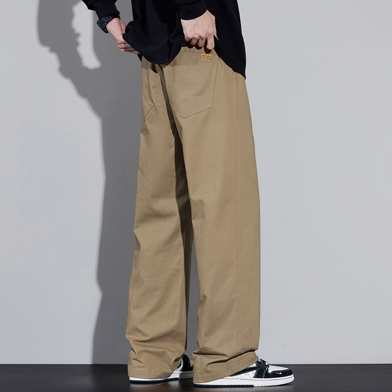 100% Cotton Men's Baggy Wide-l - Street Fashion In Korea 评论和价格