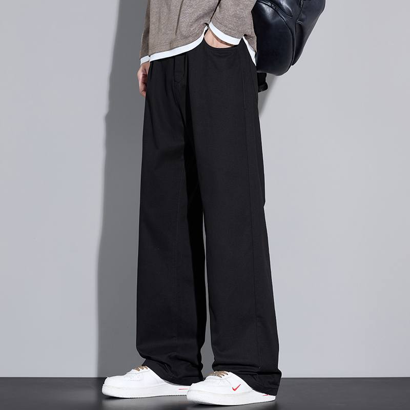 100% Cotton Men's Baggy Wide-l - Street Fashion In Korea 评论和价格