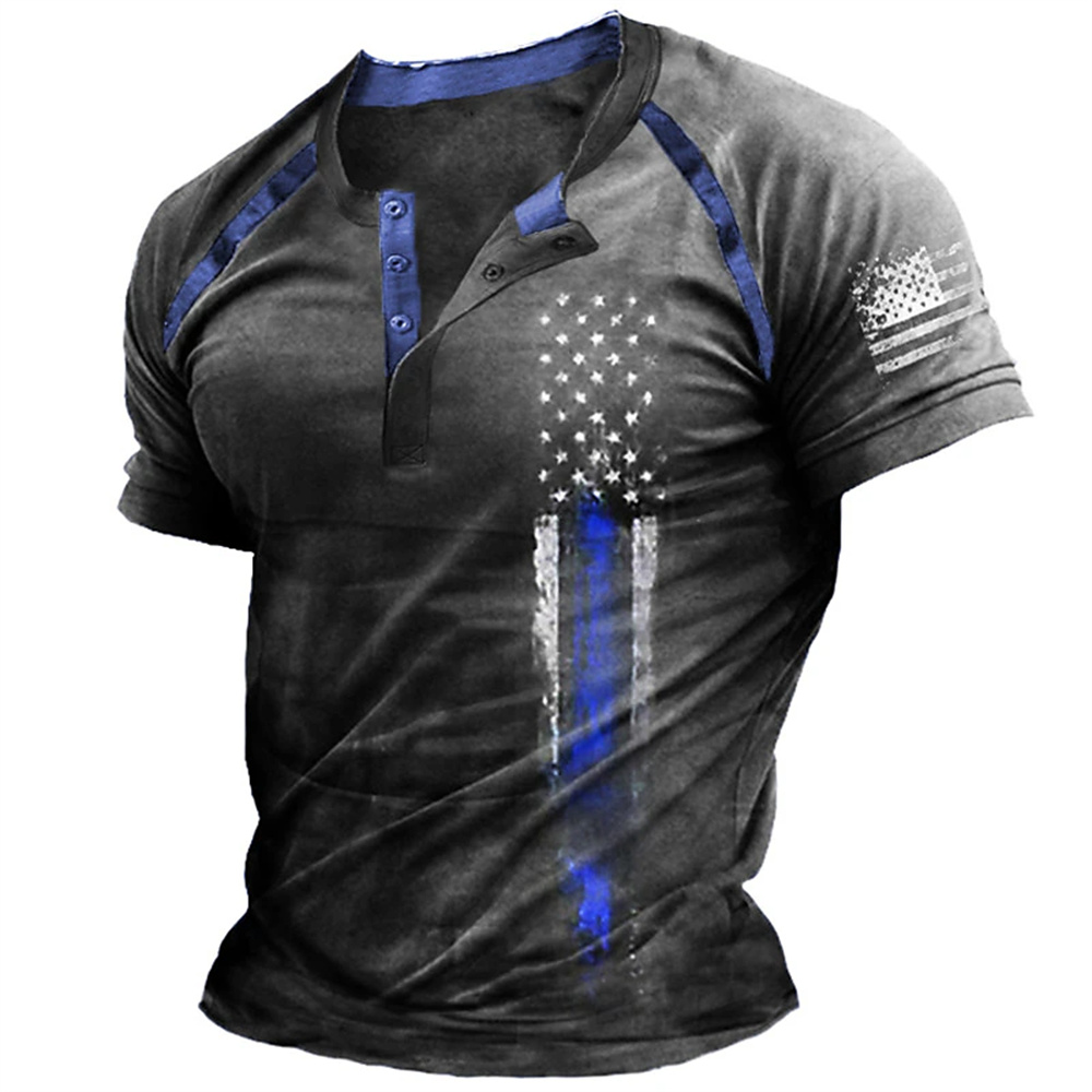 Funny 3D American Flag Print M - Street Fashion For Man 评论和价格