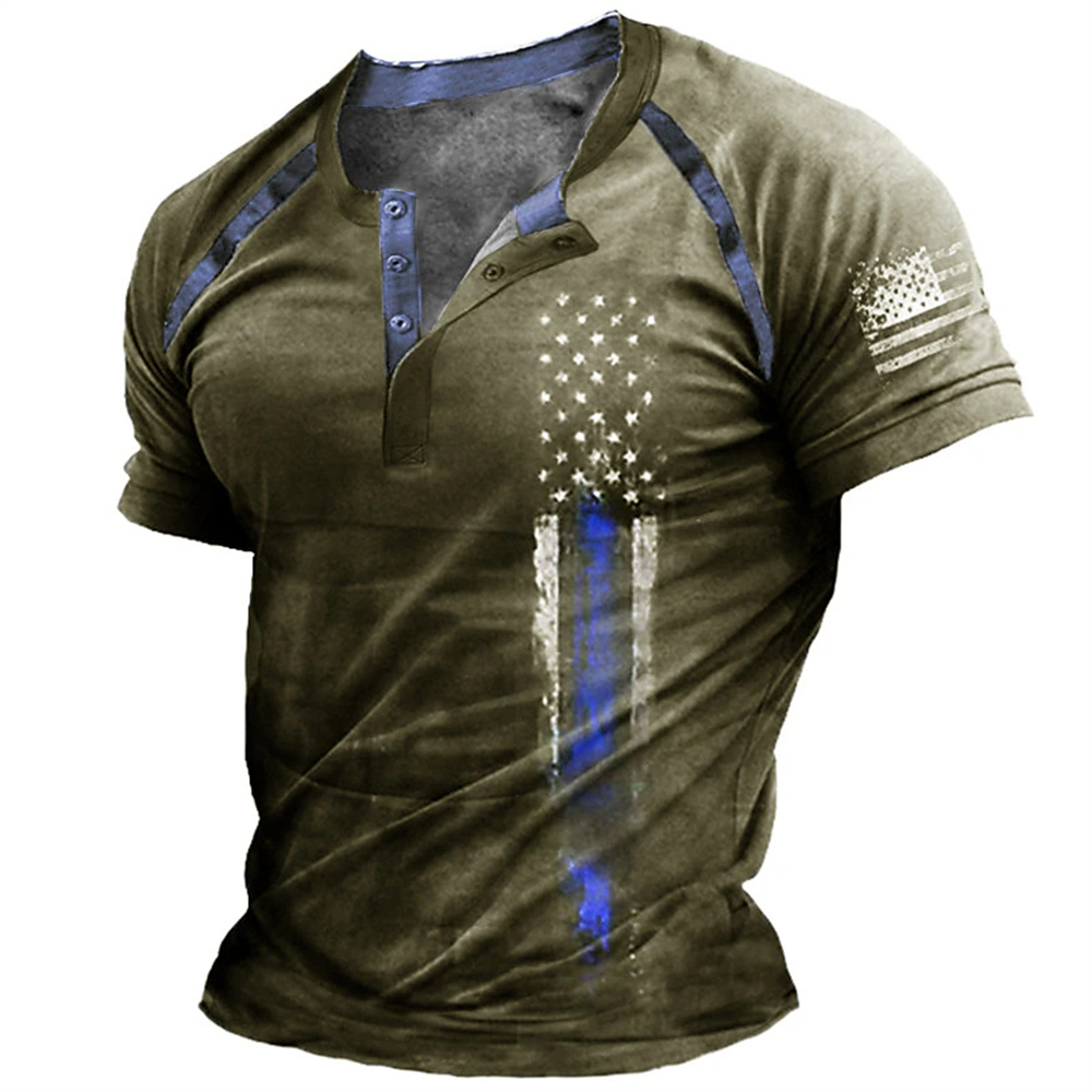 Funny 3D American Flag Print M - Street Fashion For Man 评论和价格