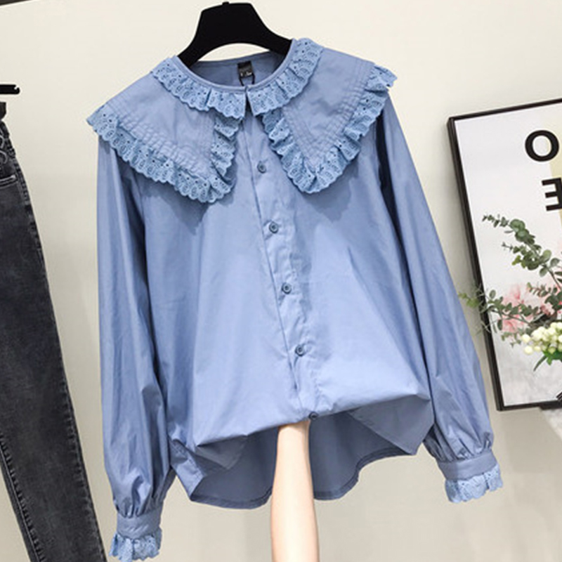 Women Chic Peter Pan Collar Sh - Street Fashion In Korea 评论和价格