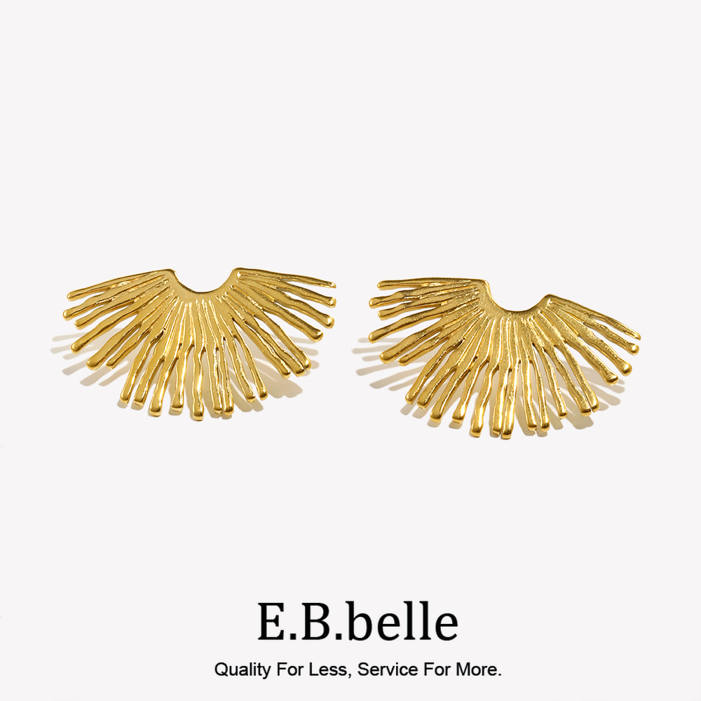 Street Exaggerated Ray Fan-sha - Street Fashion Earrings 评论和价格