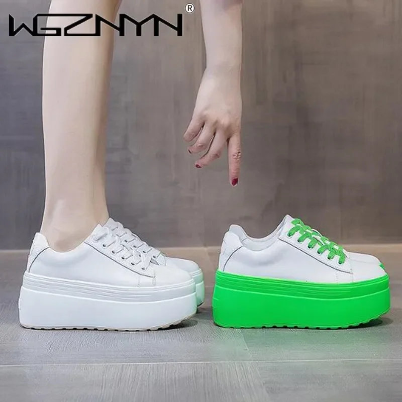 Luxury Autumn Genuine Leather  - Chunky Sneaker Platform 评论和价格