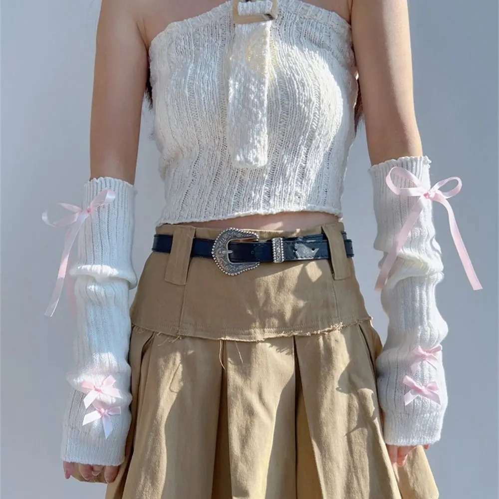 Streetwear Elastic Knitted Bow - Street Fashion In Korea 评论和价格
