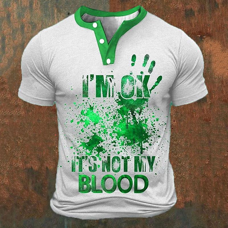 Funny 3D Letter Print Men's He - Street Fashion For Man 评论和价格