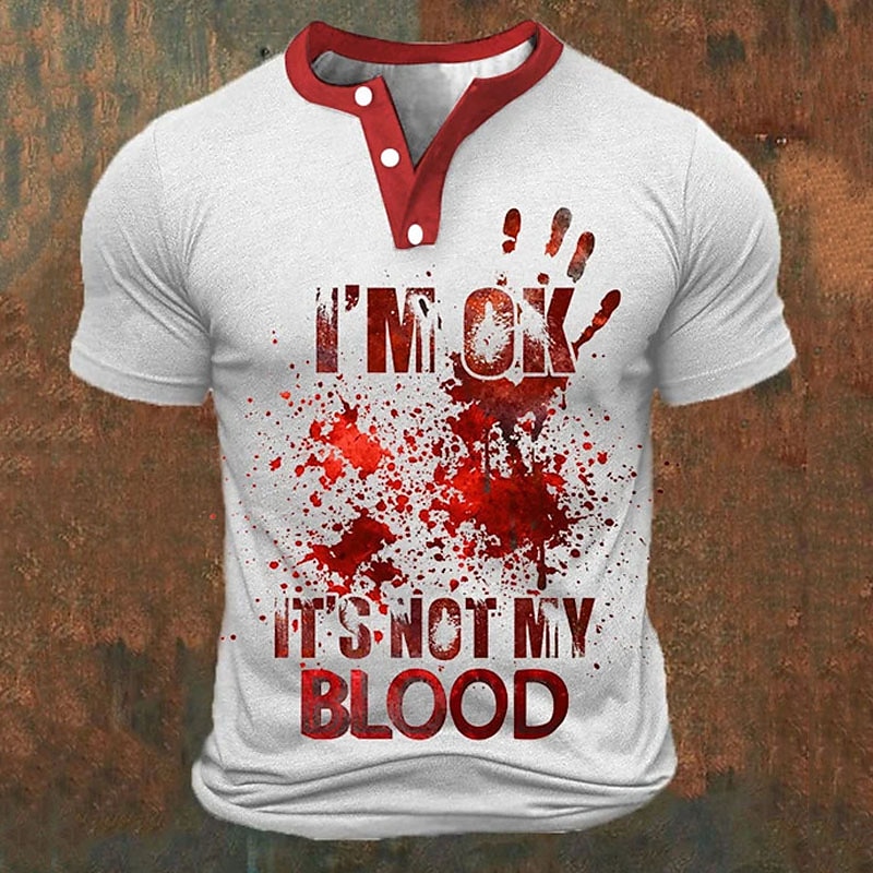 Funny 3D Letter Print Men's He - Street Fashion For Man 评论和价格