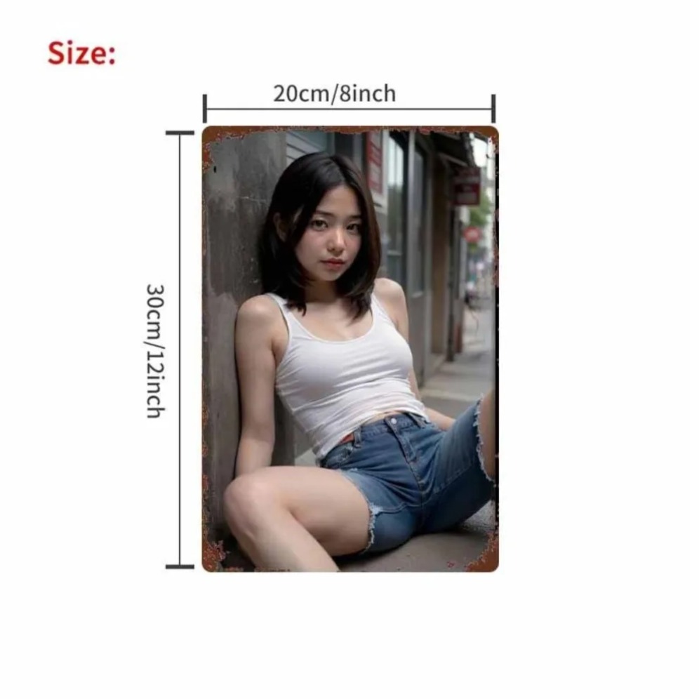 New Trendy HD Metal Wall Art - - Asian Street Fashion Girls 评论和价格