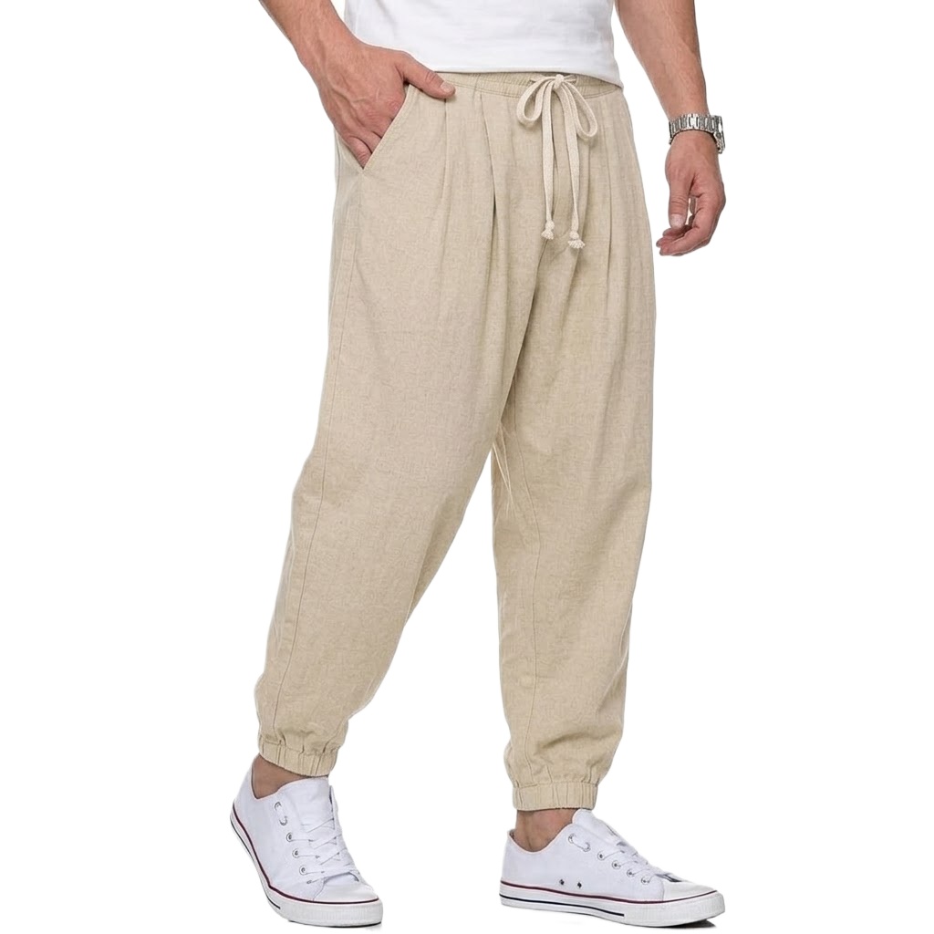 Men's Cotton Linen Pants Korea - Street Fashion In Korea 评论和价格