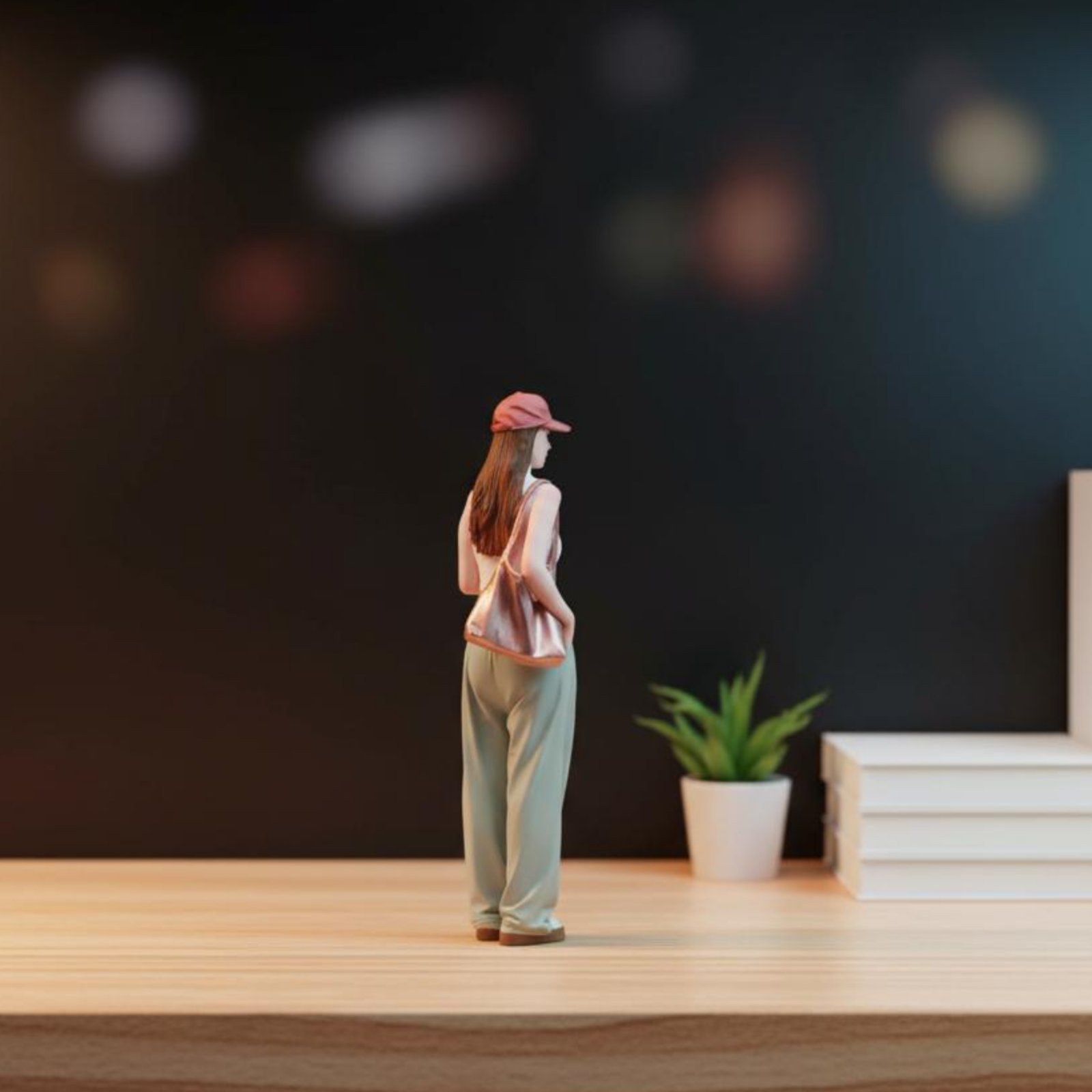 Girl Figure Holding Coffee Col - Street Fashion Pose 评论和价格